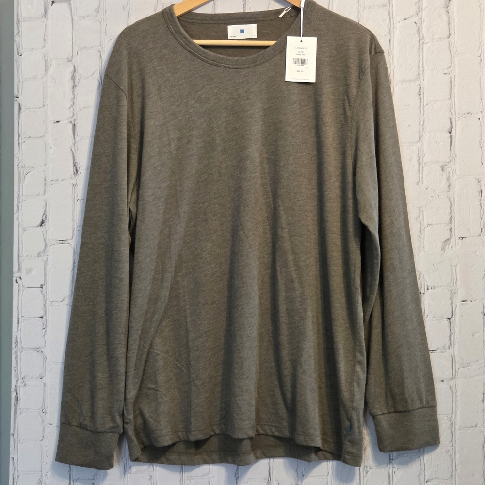 NEW Jason Scott Anderson Long  Sleeve Heather Sage Top Sz XL